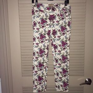 Brand New Paige Rose Floral Peg Skinny Jeans